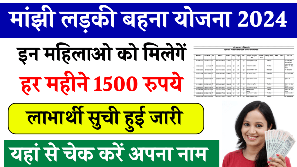 Majhi Ladki Bahin Yojana का लिस्ट हुआ जारी, 1500 रुपये हुए जमा, सिर्फ इन महिलाओ को मिलेगा पैसा, जाचें अपना नाम यहां से